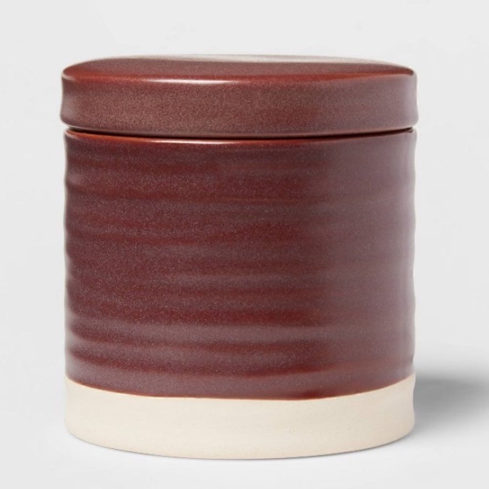 Threshold Ceramic Small Bathroom Canister